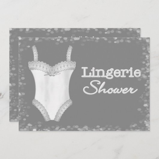 Invitations de douche de lingerie (Devant / Derrière)