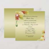 invitations de douche de mariée.fleurs d'orchidée (Devant / Derrière)