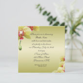 invitations de douche de mariée.fleurs d'orchidée (Debout devant)