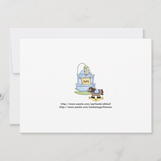 Invitations de douche de voiture d'enfant de (Dos)