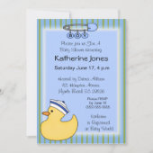 Invitations de douche en caoutchouc Duckie (Devant)