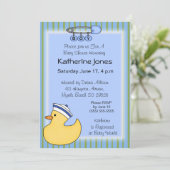 Invitations de douche en caoutchouc Duckie (Debout devant)