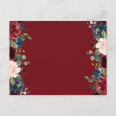 Invitations de douche Floral Couple de la marine d (Dos)