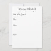 Invitations de douche mère/bébé (Dos)