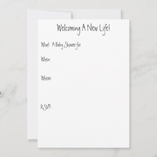 Invitations de douche mère/bébé (Dos)