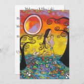 Invitations de douche mère/bébé (Devant / Derrière)