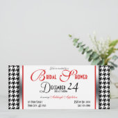 Invitations de douche nuptiale à Accent rouge Houn (Debout devant)