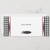 Invitations de douche nuptiale à Accent rouge Houn (Dos)