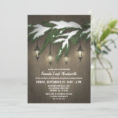 Invitations de douche nuptiale À feuillage persist (Debout devant)