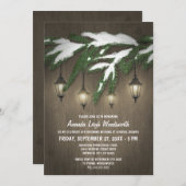 Invitations de douche nuptiale À feuillage persist (Devant / Derrière)