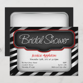 Invitations de douche nuptiale à imprimer Zebra (Devant / Derrière)