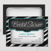 Invitations de douche nuptiale à imprimer Zebra (Devant / Derrière)