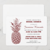 Invitations de douche nuptiale à l'ananas (Devant / Derrière)