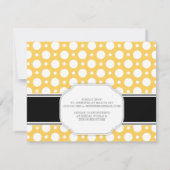 Invitations de douche nuptiale à points gris et ja (Dos)