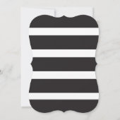 Invitations de douche nuptiale à rayures florales  (Dos)