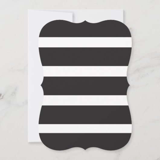 Invitations de douche nuptiale à rayures florales  (Dos)