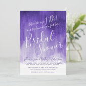 Invitations de douche nuptiale à ultraviolet viole (Debout devant)