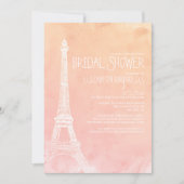 Invitations de douche nuptiale Antique Paris (Devant)