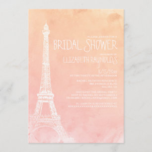 Invitations de douche nuptiale Antique Paris
