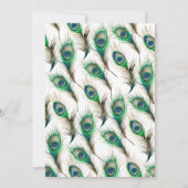 Invitations de douche nuptiale Aquarelle Peacock (Dos)