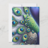 Invitations de douche nuptiale Aquarelle Peacock (Dos)