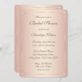 Invitations de douche nuptiale arrondie élégante (Devant / Derrière)