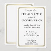 Invitations de douche nuptiale Art Déco de Porte r (Devant / Derrière)
