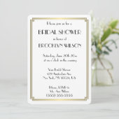 Invitations de douche nuptiale Art Déco de Porte r (Debout devant)