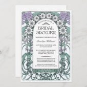 Invitations de douche nuptiale Art nouveau V.06 (Devant / Derrière)