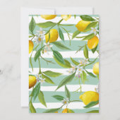 Invitations de douche nuptiale au citron de printe (Dos)