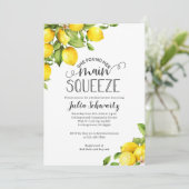 Invitations de douche nuptiale au citron - Squeeze (Debout devant)