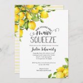 Invitations de douche nuptiale au citron - Squeeze (Devant / Derrière)