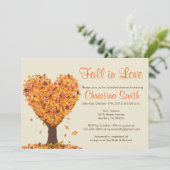 Invitations de douche nuptiale automne - automne d (Debout devant)