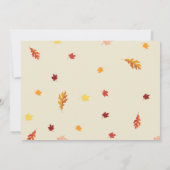 Invitations de douche nuptiale automne - automne d (Dos)