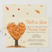 Invitations de douche nuptiale automne - automne d (Devant / Derrière)