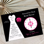 Invitations de douche nuptiale autour de l'horloge