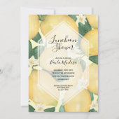 Invitations de douche nuptiale aux citrons aquarel (Devant)