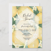Invitations de douche nuptiale aux citrons aquarel (Devant)