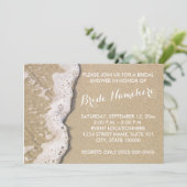 Invitations de douche nuptiale Beach Shore (Debout devant)