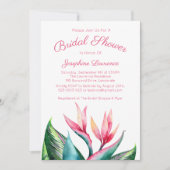 Invitations de douche nuptiale Bird of Paradise (Devant)