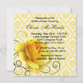 Invitations de douche nuptiale Black Yellow Rose D (Dos)