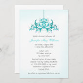 Invitations de douche nuptiale bleu clair (Devant / Derrière)