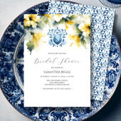 Invitations de douche nuptiale bleu et jaune
