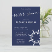 Invitations de douche nuptiale bleu marine (Debout devant)