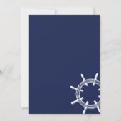 Invitations de douche nuptiale bleu marine (Dos)