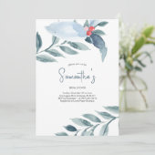 Invitations de douche nuptiale bleue (Debout devant)