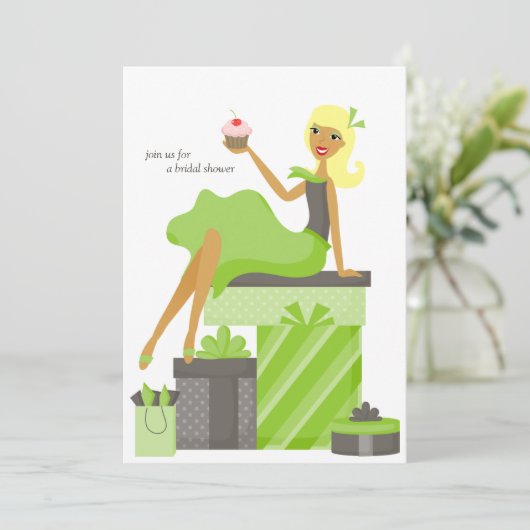 Invitations de douche nuptiale {Blonde Bride} (Debout devant)