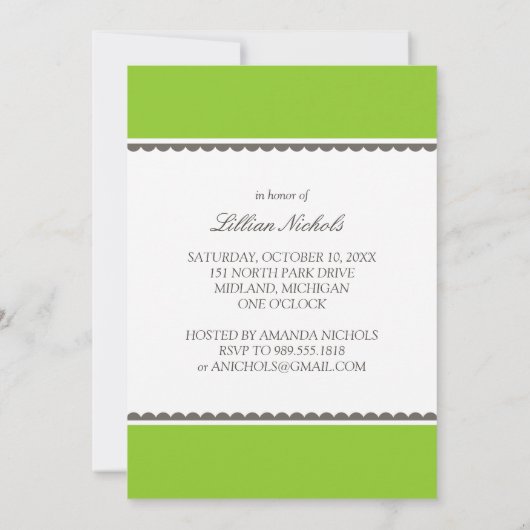 Invitations de douche nuptiale {Blonde Bride} (Dos)
