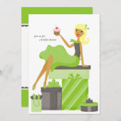 Invitations de douche nuptiale {Blonde Bride} (Devant / Derrière)