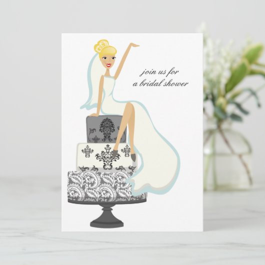 Invitations de douche nuptiale {Blonde Bride} (Debout devant)